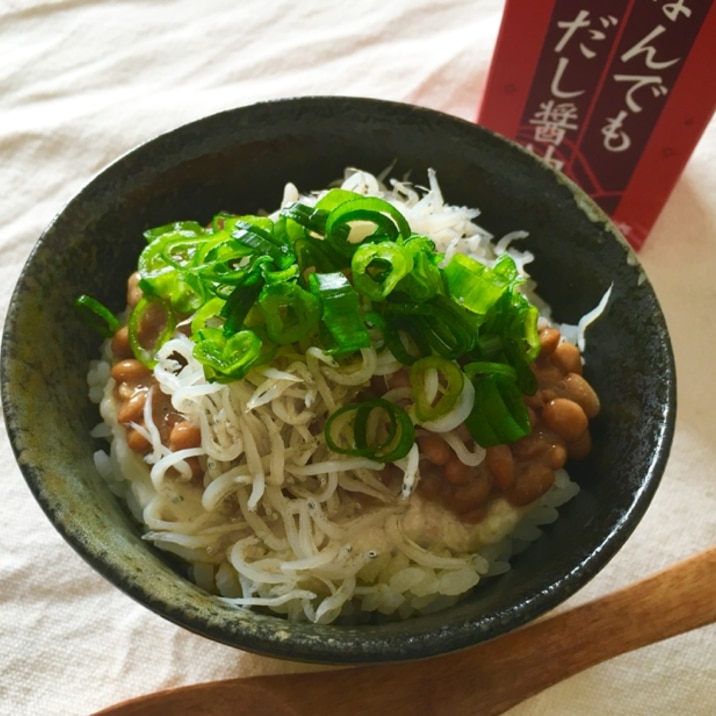 妊婦さんに♪とろろ納豆ちりめんじゃこご飯♡